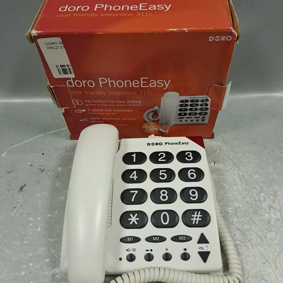 BOXED DORO PHONE EASY 311C CORDED TELEPHONE 