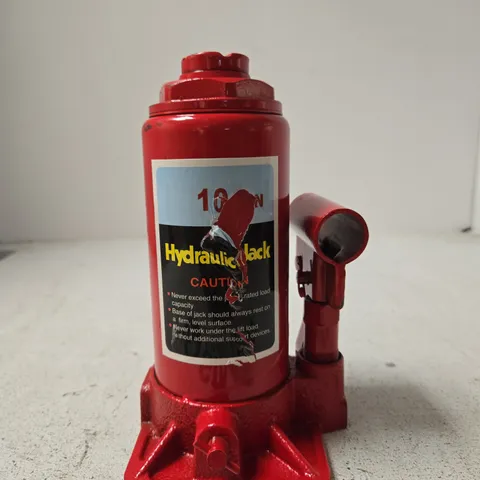 HYDRAULIC BOTTLE JACK – 10 TON, RED