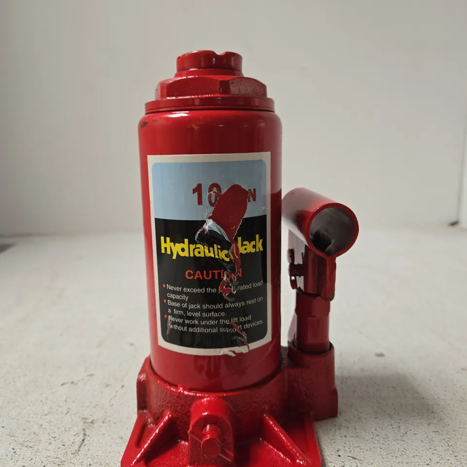 HYDRAULIC BOTTLE JACK – 10 TON, RED