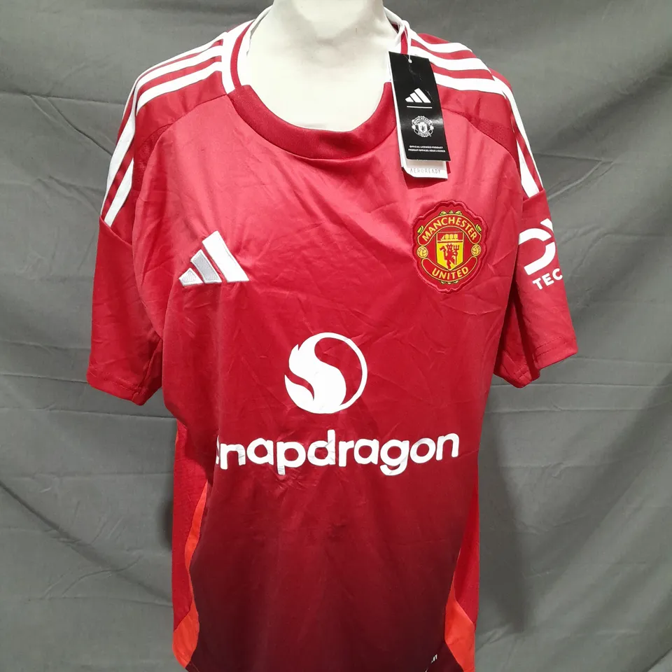 ADIDAS MANCHESTER UNITED FOOTBALL 24/25 HOME SHIRT - LARGE