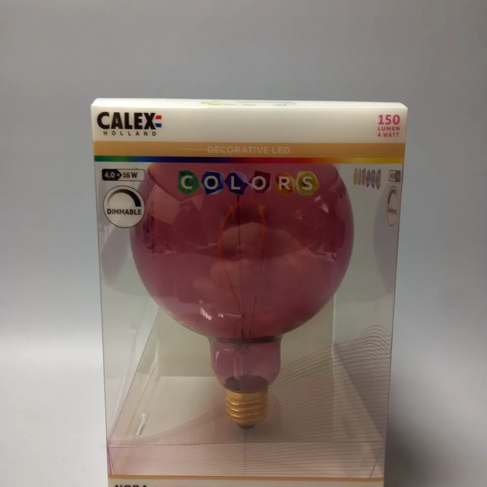 BOX OF 3 CALEX HALLAND NORA QUARTZ PINK DECORATIVE LED 150 LUMENS 4 WATT