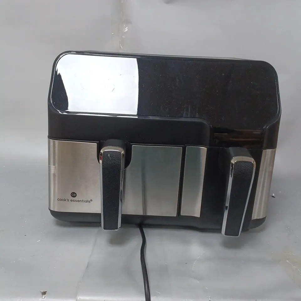 COOK'S ESSENTIALS 7.7L DUAL AIR FRYER IN BLACK