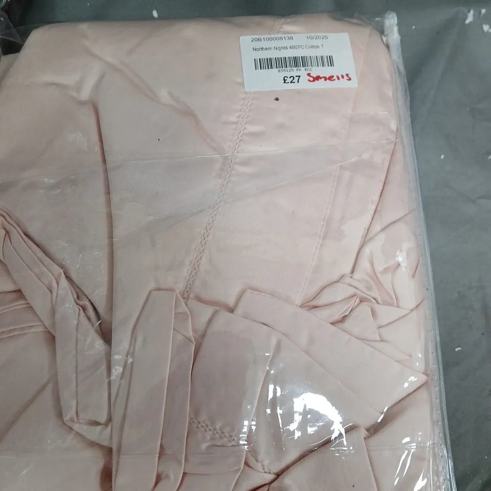 NORTHERN NIGHTS 400TC COTTON PINK DUVET COVER SET 3 PEICES 