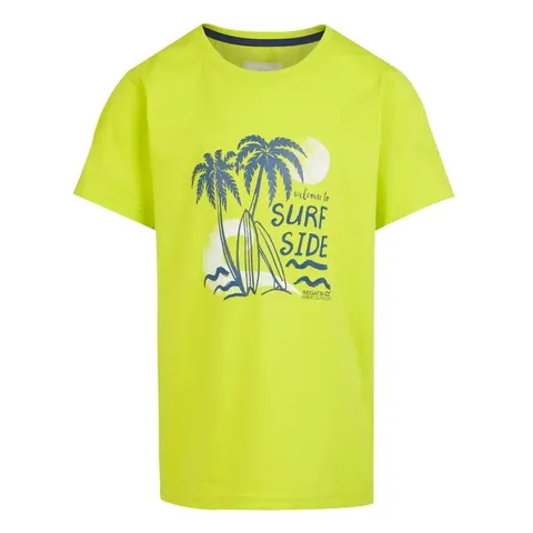 BRAND NEW REGATTA KIDS BOSLEY VII SHORT SLEEVE CITRON LIME T-SHIRT SIZE 14 YEARS