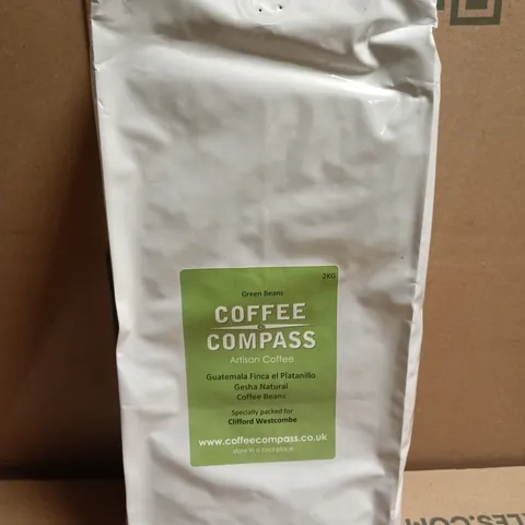 COFFEE COMPASS GREEN BEANS – ARTISAN GUATEMALA GESHA NATURAL COFFEE, 2KG