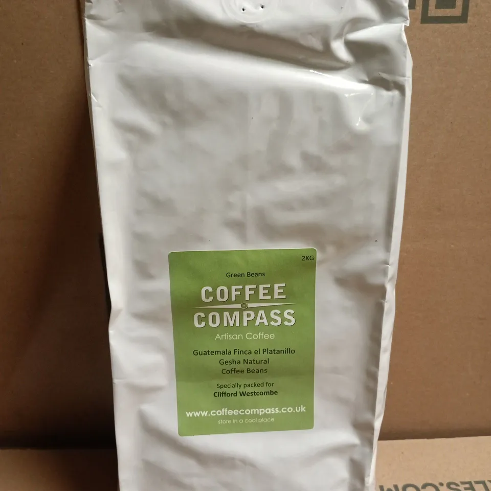 COFFEE COMPASS GREEN BEANS – ARTISAN GUATEMALA GESHA NATURAL COFFEE, 2KG