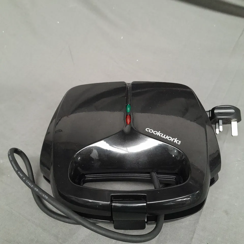 COOKWORKS BLACK 2 PORTION SANDWICH MAKER