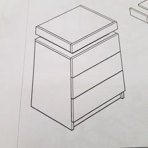 BOXED BEDSIDE TABLES - WHITE