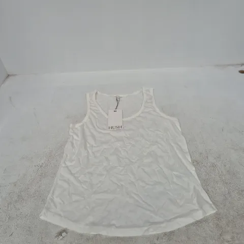 HUSH WHITE TANK TOP – SIZE S