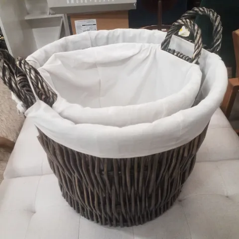 SET OF 2 BRAMBLY COTTAGE WICKER BASKET