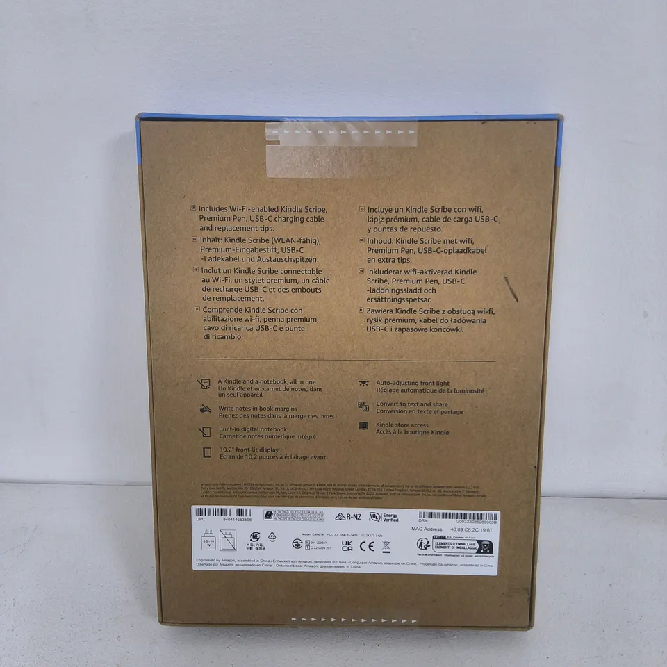 SEALED AMAZON KINDLE SCRIBE 32GB TABLET WITH PEN IN TUNGSTEN GREY