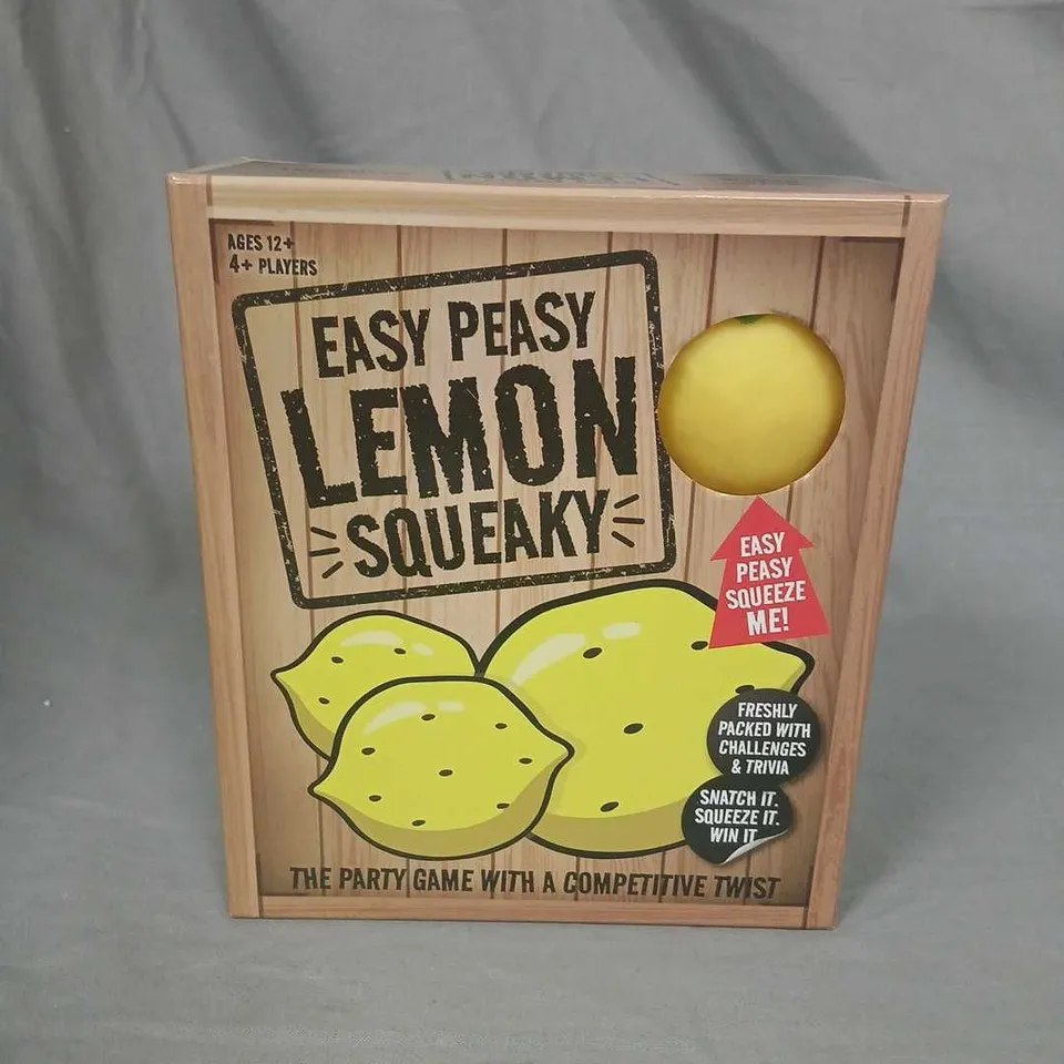 EASY PEASY LEMON SQUEEZY PARTY GAME – BOXED (AGES 12+, 4+ PLAYERS)