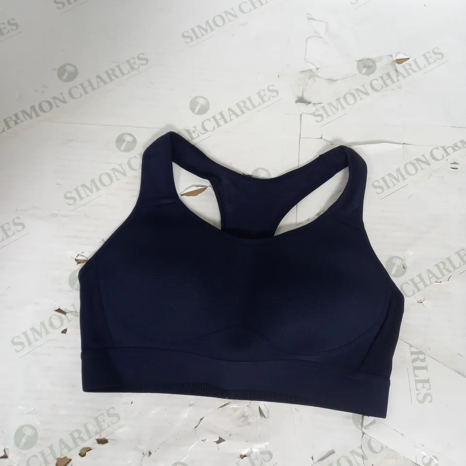 GYMSHARK LIGHTWEIGHT HIGH SUPPORT SPORTS BRA IN MIDNIGHTBLUE SIZE M