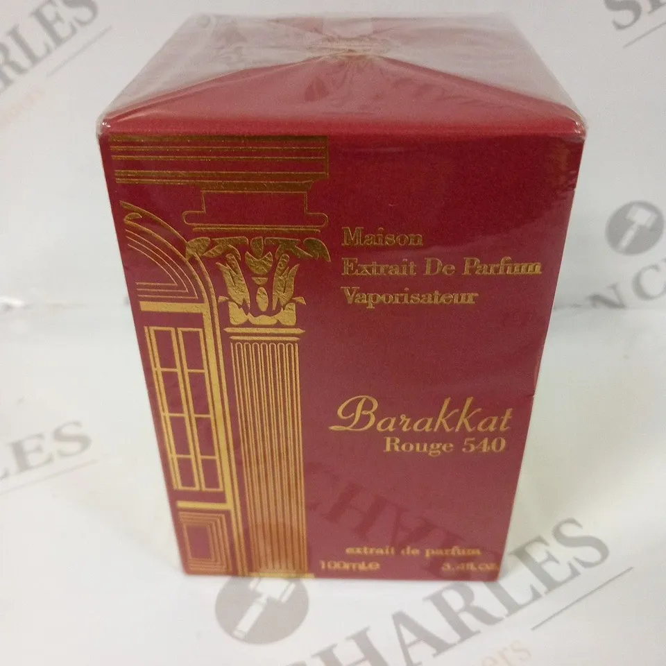 BOXED AND SEALED MAISON EXTRAIT DE PARFUM BARAKKAT ROUGE 540 EXTRAIT DE PARFUM 100ML