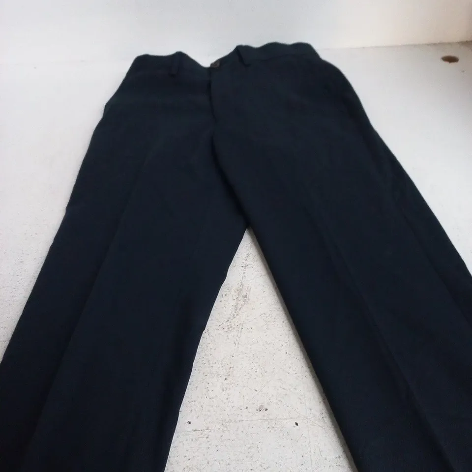M&S WOOL BLEND TROUSERS – NAVY, UK 28W X L31, SLIM FIT