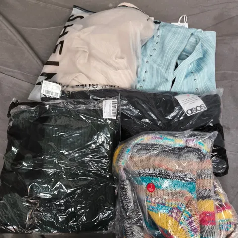 APPROXIMATELY 30 ASSORTED CLOTHING ITEMS IN VARIOUS SIZES, STYLES & COLOURS TO INCLUDE BRANDS SUCH AS SHEIN, ASOS, BERSHKA, ETC - COLLECTION ONLY