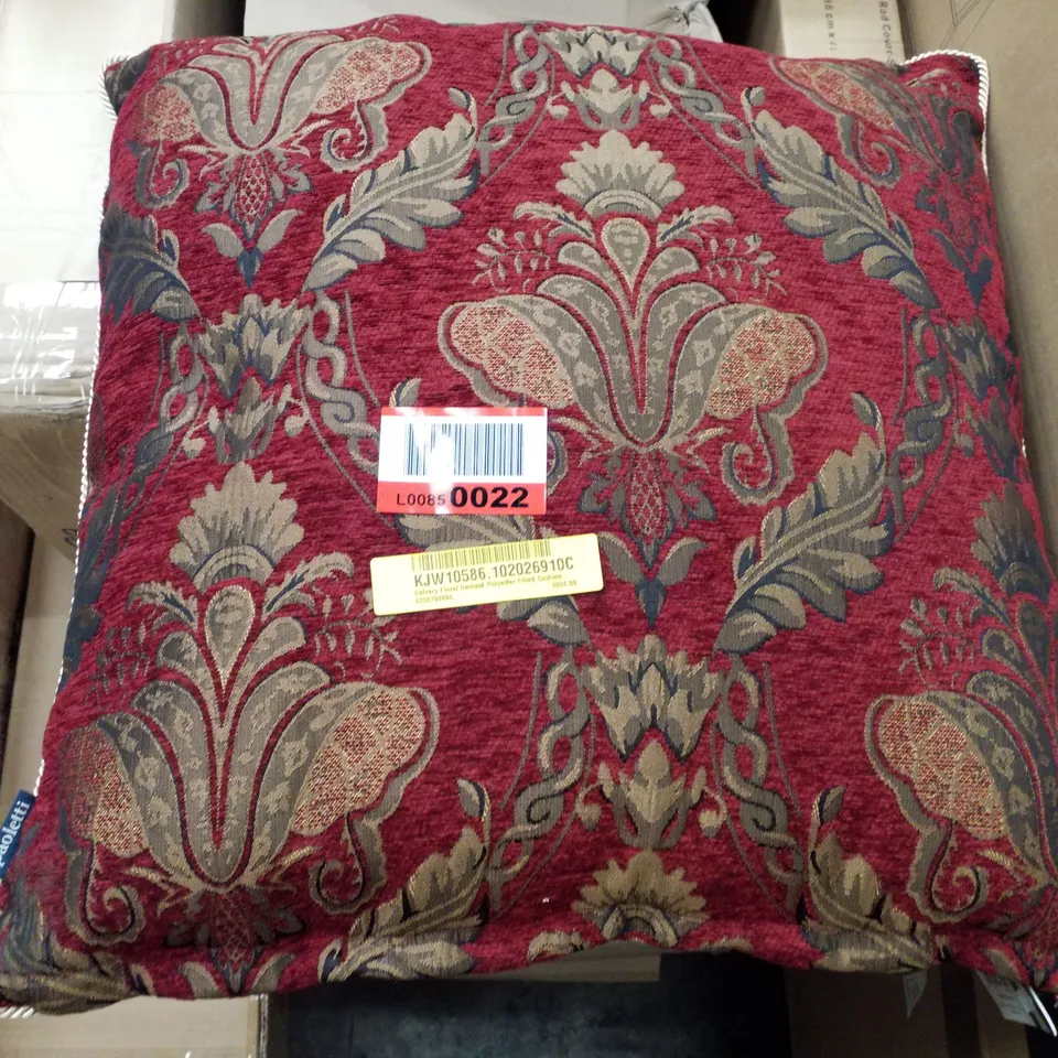 CALVARY FLORA DAMASK POLYESTER FILLED CUSHION