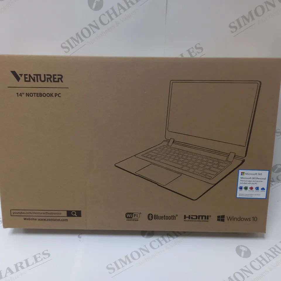 BRAND NEW BOXED VENTURER EUROPA 14 NOTEBOOK, INTEL CELERON CN6814C24G