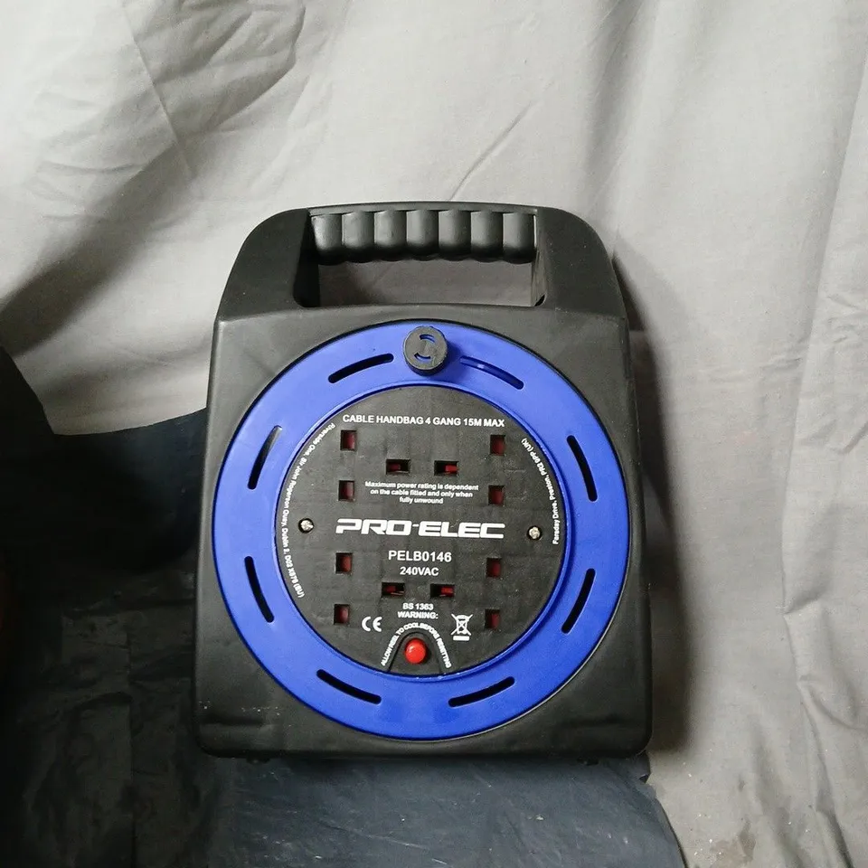  APPROXIMATELY 8 PRO-ELEC 4-GANG 240V EXTENSION UNIT – BLUE SOCKET RING - NO CABLE UNIT ONLY 