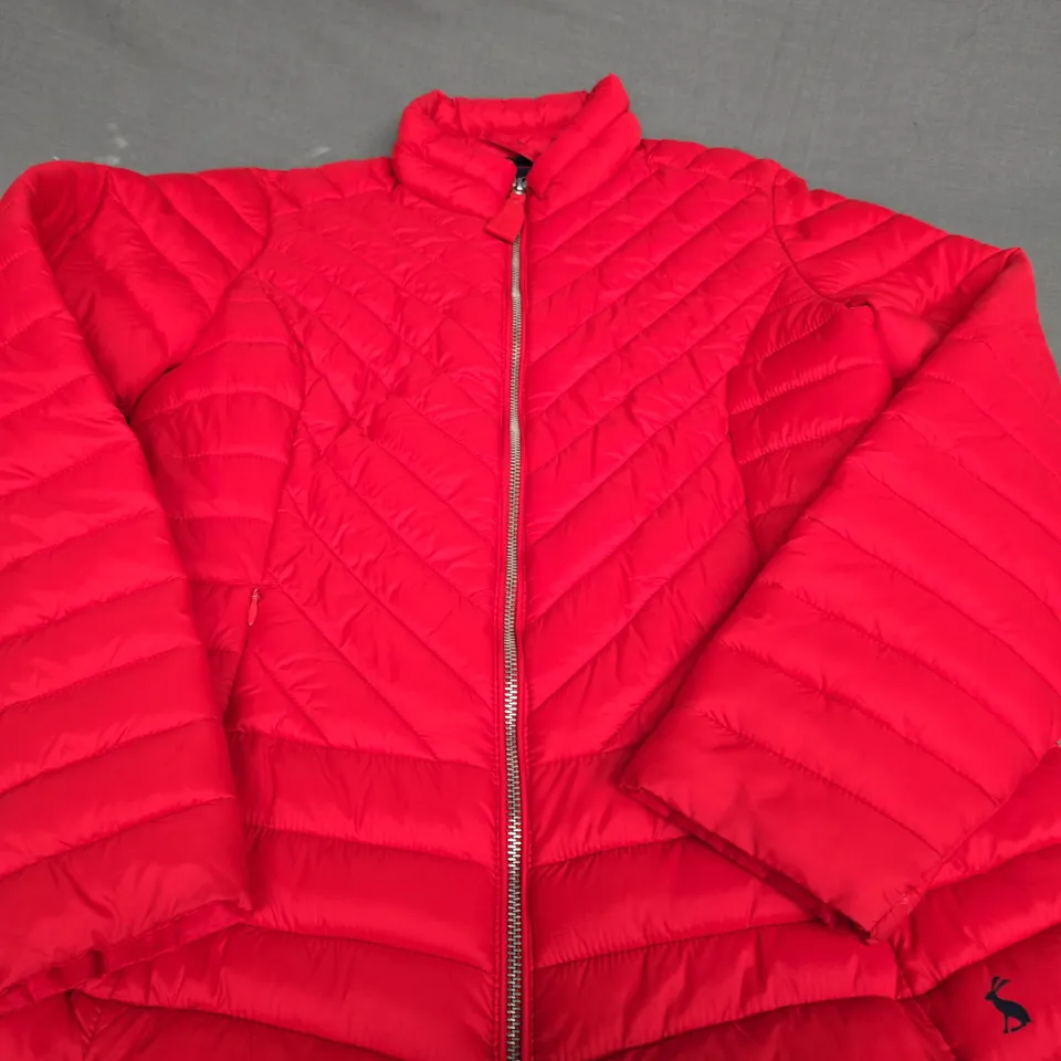 JOULES A WARM WELCOME RED PADDED JACKET - UK 12 