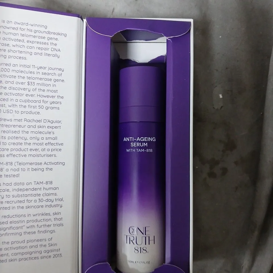 ONE TRUTH 818 ANTI-AGEING SERUM – 50ML (BOXED)