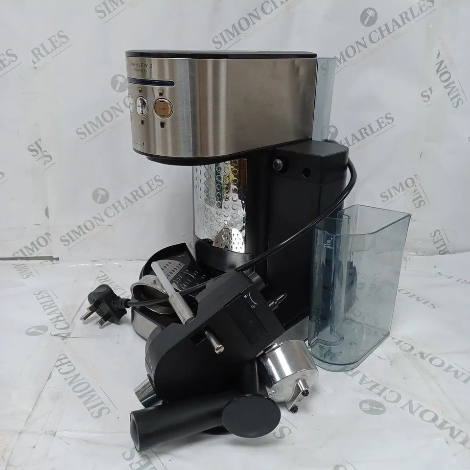 JOHN LEWIS PUMP ESPRESSO COFFEE MACHINE 