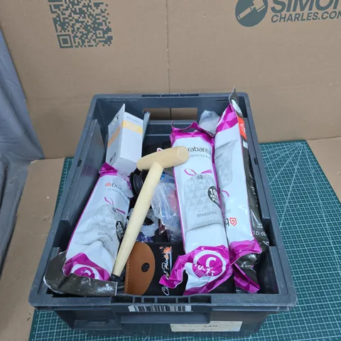 TOTE OF APPROXIMATELY 20 ASSORTED ITEMS TO INCLUDE: MESH TAPE 