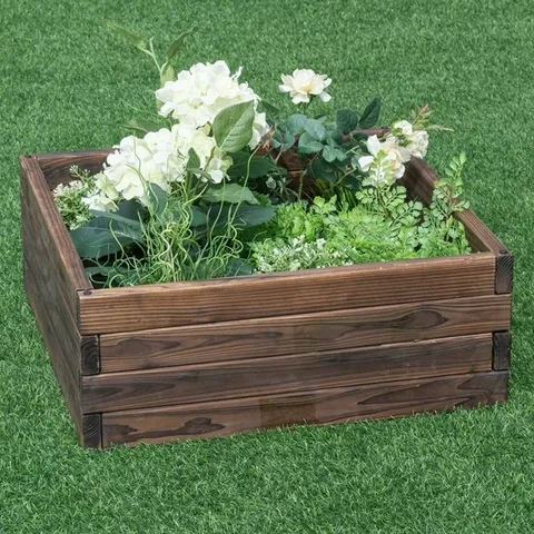 BOXED COSTWAY SQUARE RAISED GARDEN BED FLOWER VEGETABLES SEEDS PLANTER KIT ELEVATED BOX