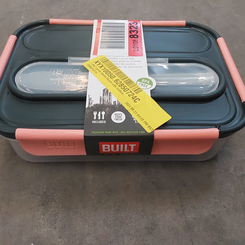 1.05L LUNCH BENTO BOXES WITH CUTLERY 