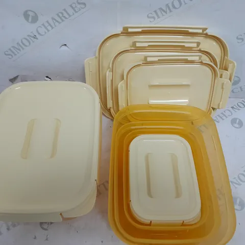 SET OF LOCK N LOCK FOOD STORAGE TUBS IN LEMON