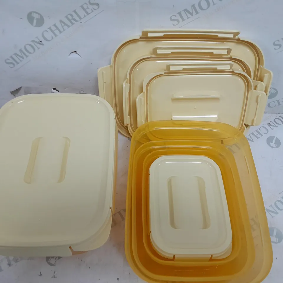 SET OF LOCK N LOCK FOOD STORAGE TUBS IN LEMON