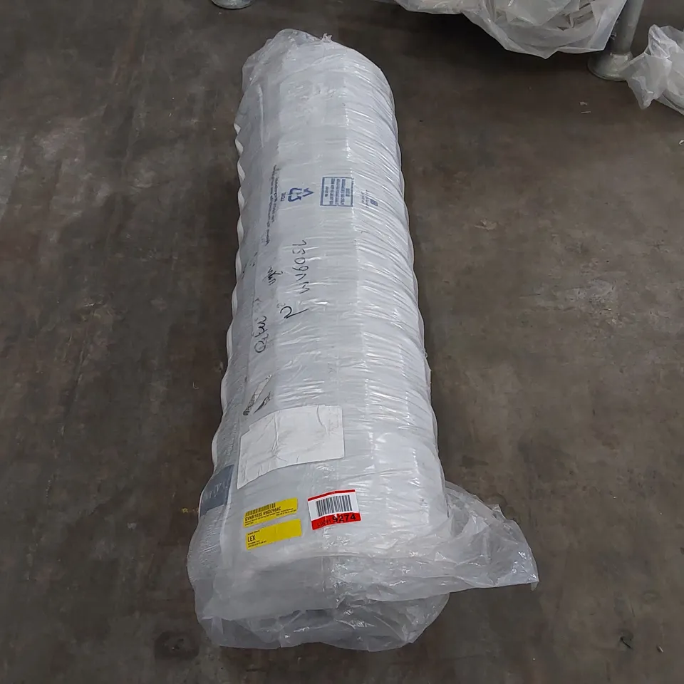 QUALITY BAGGED AND ROLLED 4'6" DOUBLE ADAMINE SERENITY COIL SPRING AND COMFORT FOAM MATTRESS