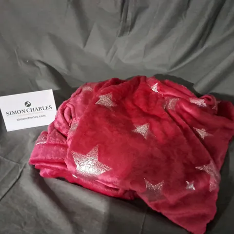 COZEE HOME FOIL PRINTED VELVETSOFT PJ SET IN BERRY SIZE 2XL 