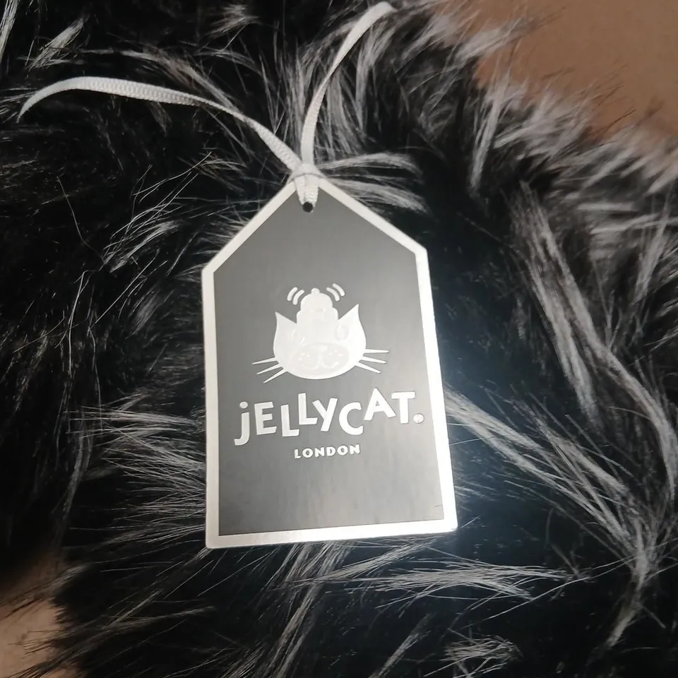 JELLYCAT LONDON PLUSH RABBIT – BLACK & GREY SHAGGY SOFT TOY 