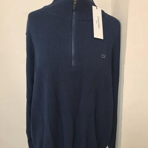 CALVIN KLEIN HALF ZIP KNITTED GOLF FLEECE SIZE XL