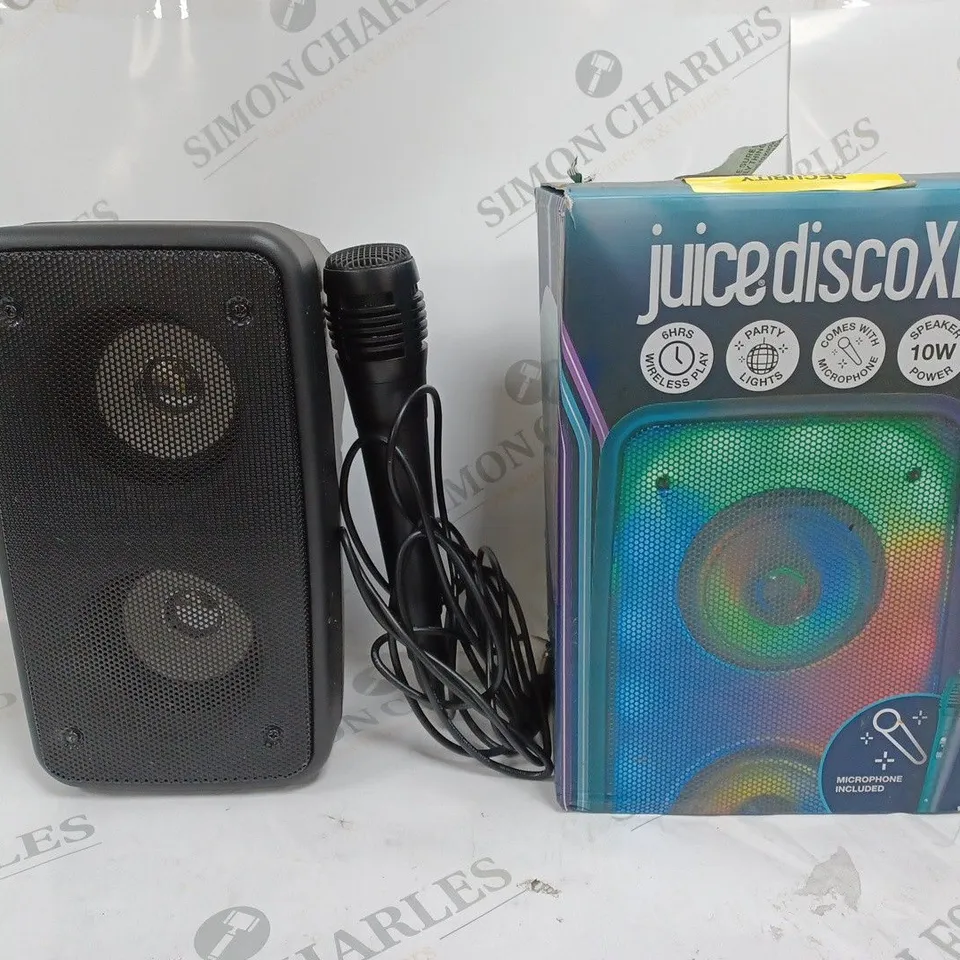 BOXED JUICE DISCO XL WIRELESS SPEAKER WITH MICROPHONE