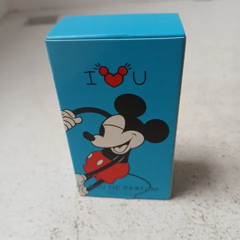 BOX OF APPROXIMATELY 35 X DISNEY MICKEY MOUSE EAU DE PARFUM – BLUE BOX - 50 ML