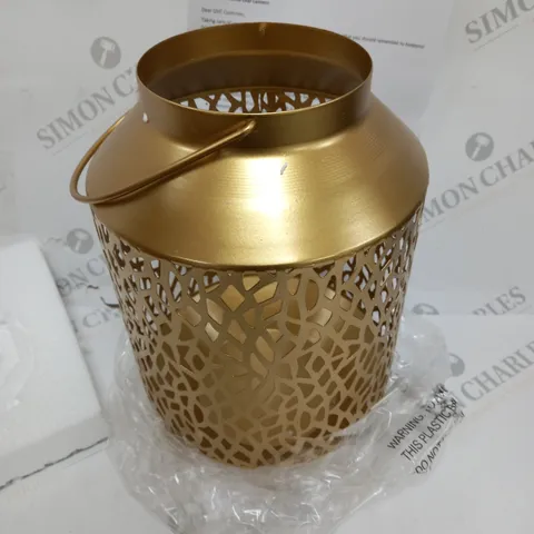 ALISON AT HOME CORK METAL LEAF LANTERN