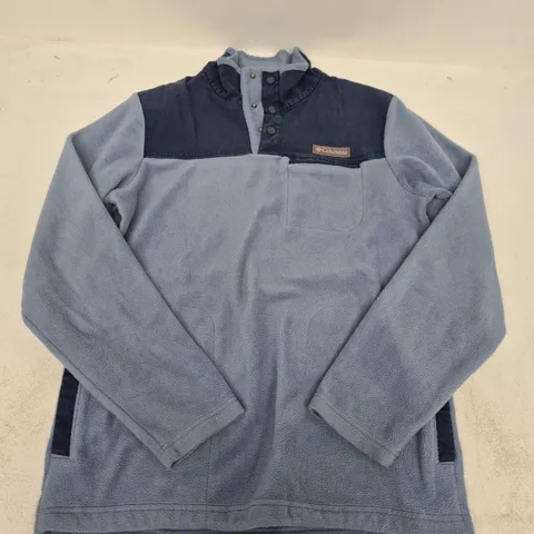 COLUMBIA FLEECE JACKET - MEDIUM, TWO-TONE BLUE