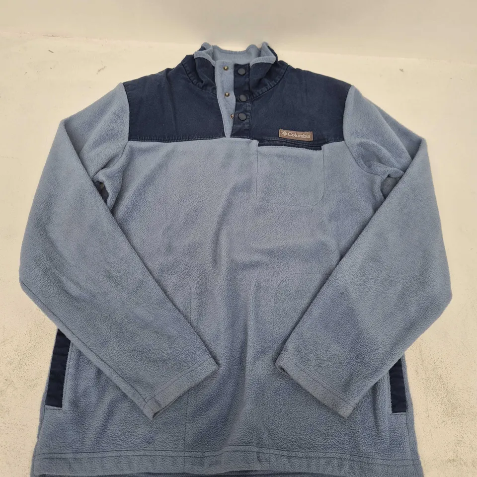 COLUMBIA FLEECE JACKET - MEDIUM, TWO-TONE BLUE