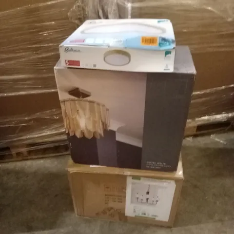 PALLET TO CONTAIN A LARGE QUANTITY OF DESIGNER HOME LIGHTING GOODS AND PRODUCTS 