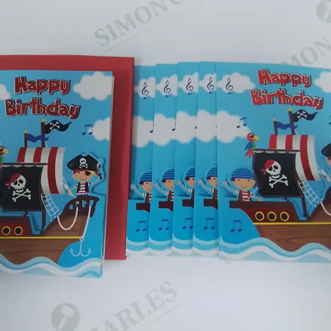 LOT OF 48 BRAND NEW PIRATE THEMED HAPPY BIRTHDAY CARDS