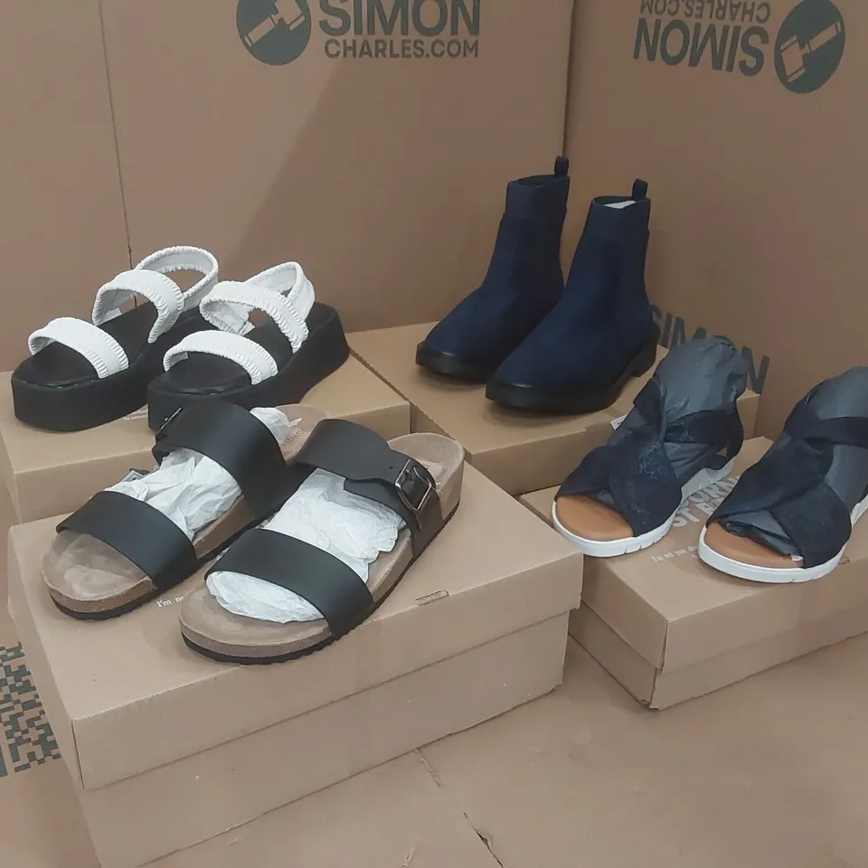PALLET CONTAINING APPROXIMATELY 80x BRAND NEW DESIGNER SHOES INCLUDING: JD WILLIAMS BOOTS, SIMPLY BE SANDALS, JD WILLIAMS SANDALS ECT