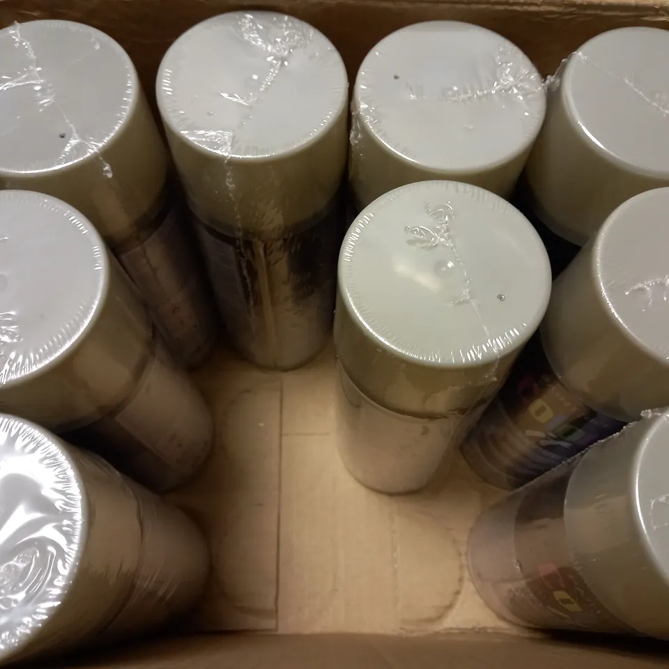 BOX OF APPROX 12 PAINT FACTORY COLOUR IT QUICK DRYING PAINT LIGHT GREY