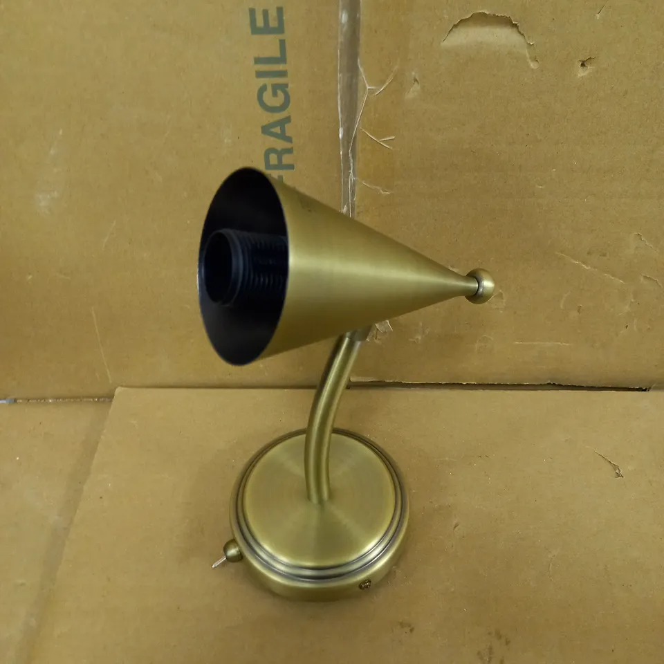 JOHN LEWIS TRUMPET WALL LIGHT - ANTIQUE BRASS 