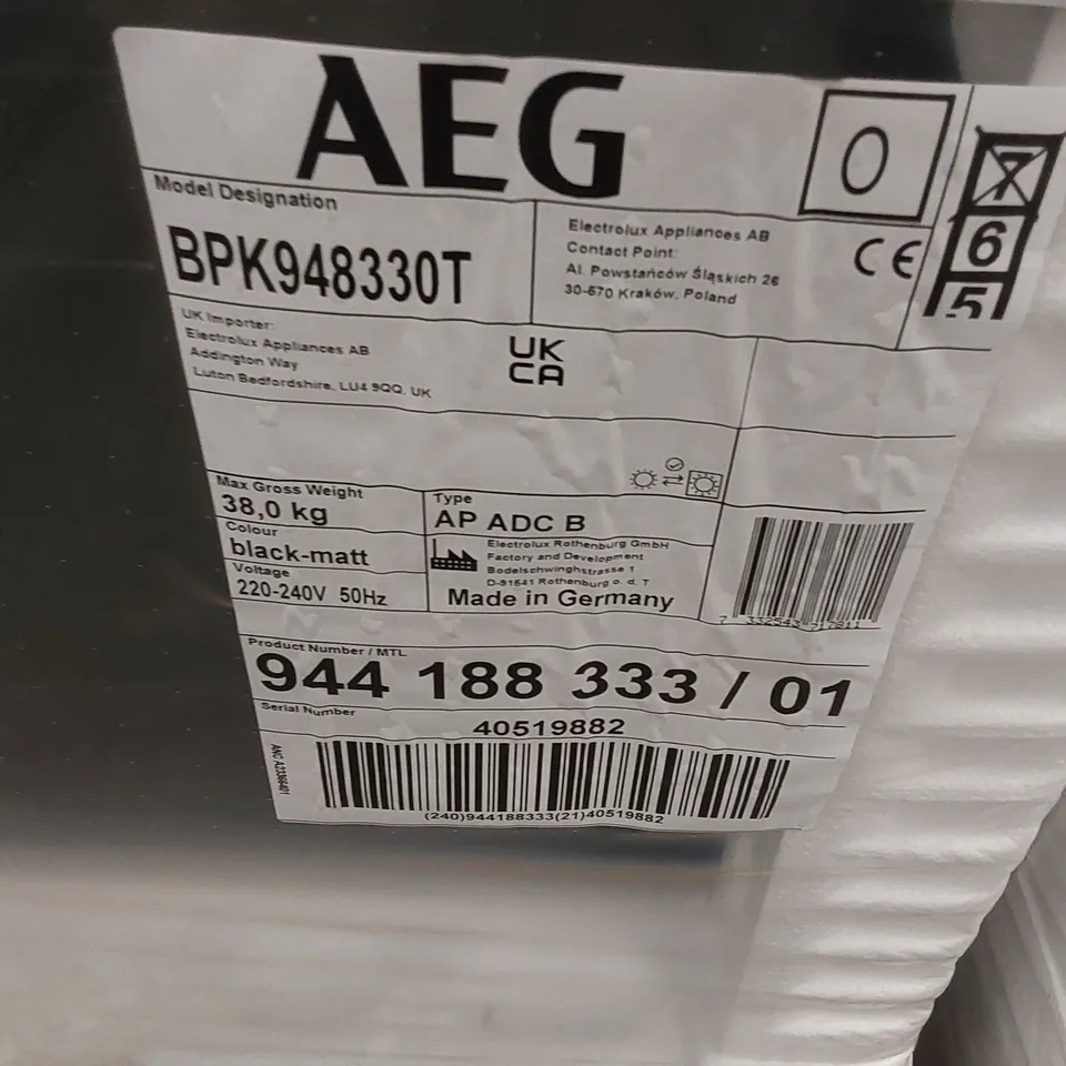 AEG BPK948330T ASSISTEDCOOKING SINGLE OVEN WITH PYROLYTIC CLEANING RRP £1084