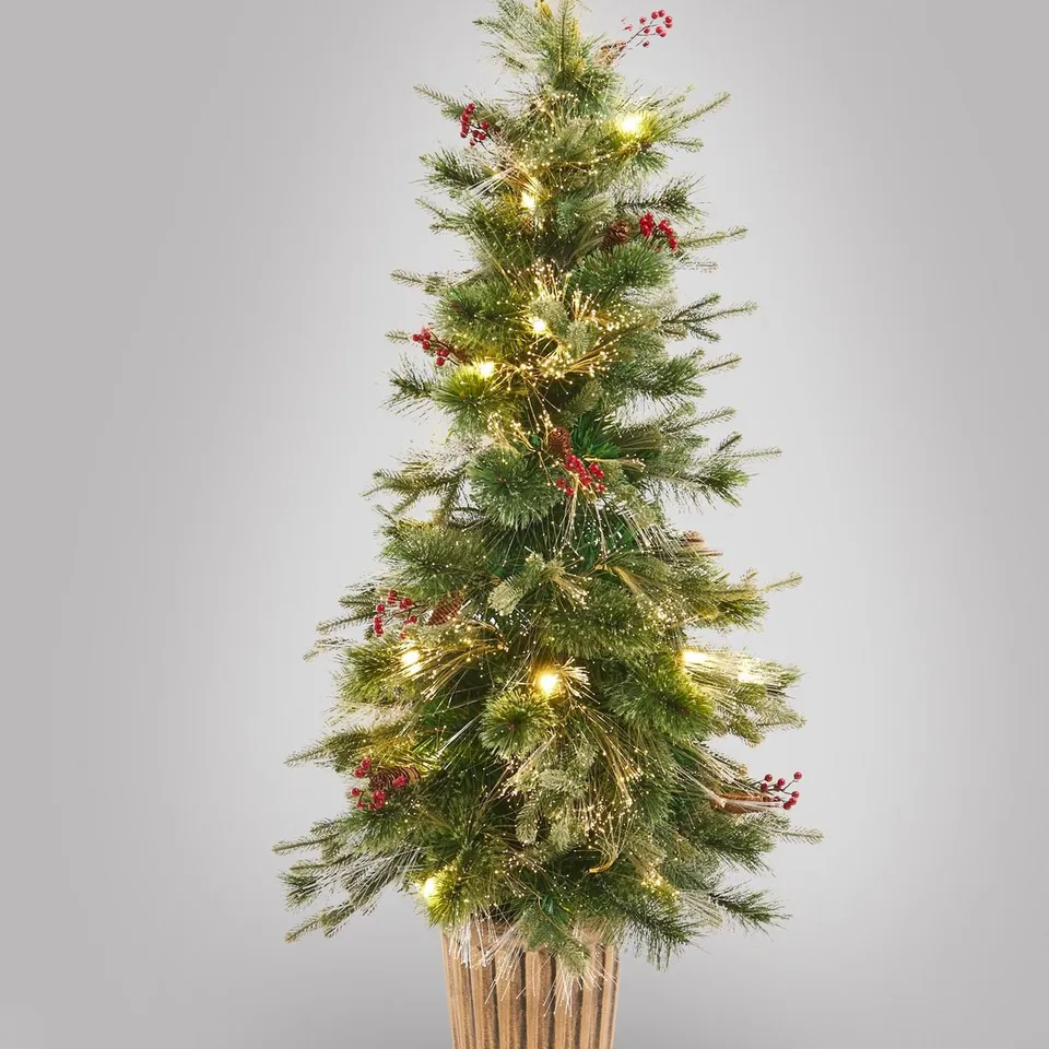 BERWICK PINE FIBRE OPTIC POTTED TREE 5FT COLLECTION ONLY RRP £29.99
