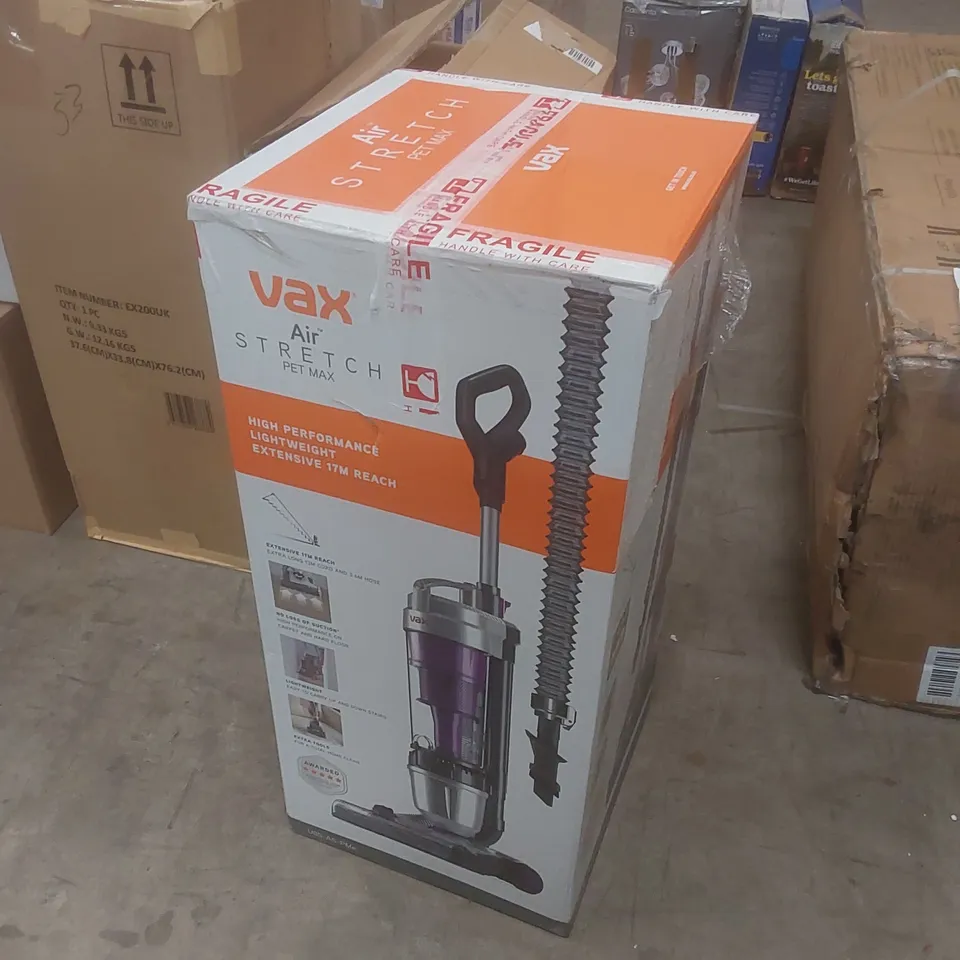 BOXED VAX AIR STRETCH PET MAX UPRIGHT VACUUM CLEANER