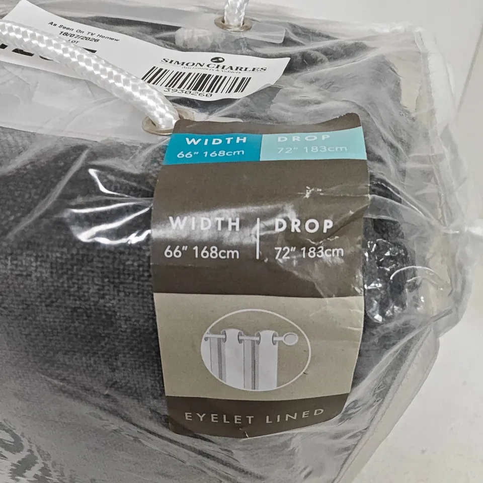 YARD HEAVYWEIGHT CHENILLE EYELET CURTAINS