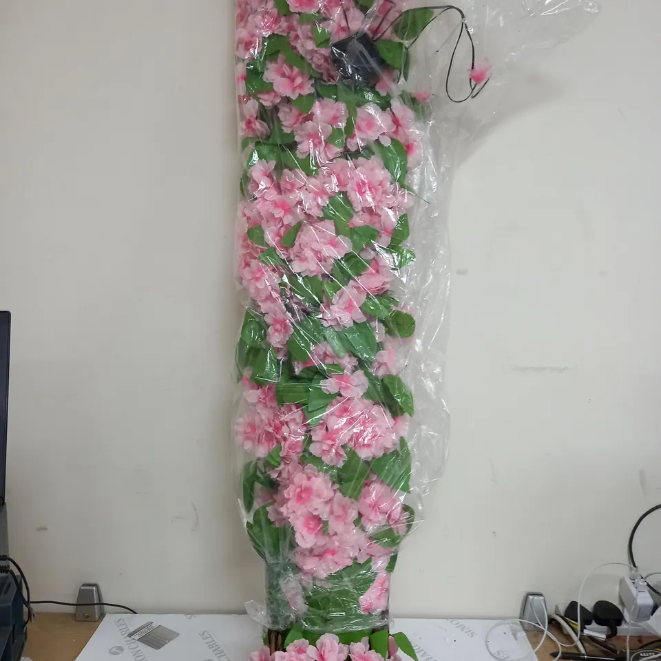 SMART SOLAR 75 LED SOLAR IN-LIT PINK BLOSSOM TRELLIS - COLLECTION ONLY RRP £54.99